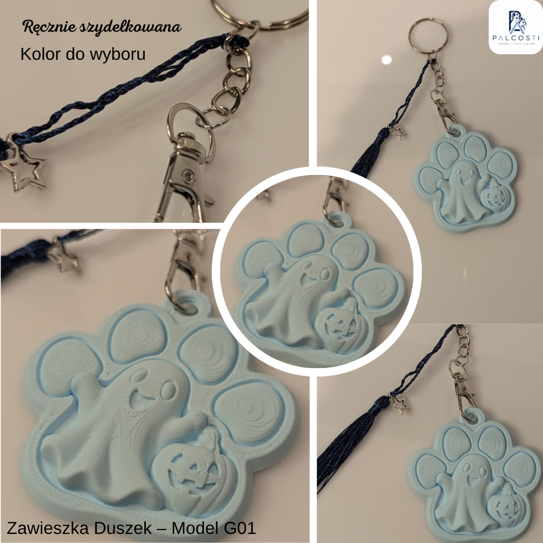 Breloczki 3D „Duszek” – Halloweenowe łapki