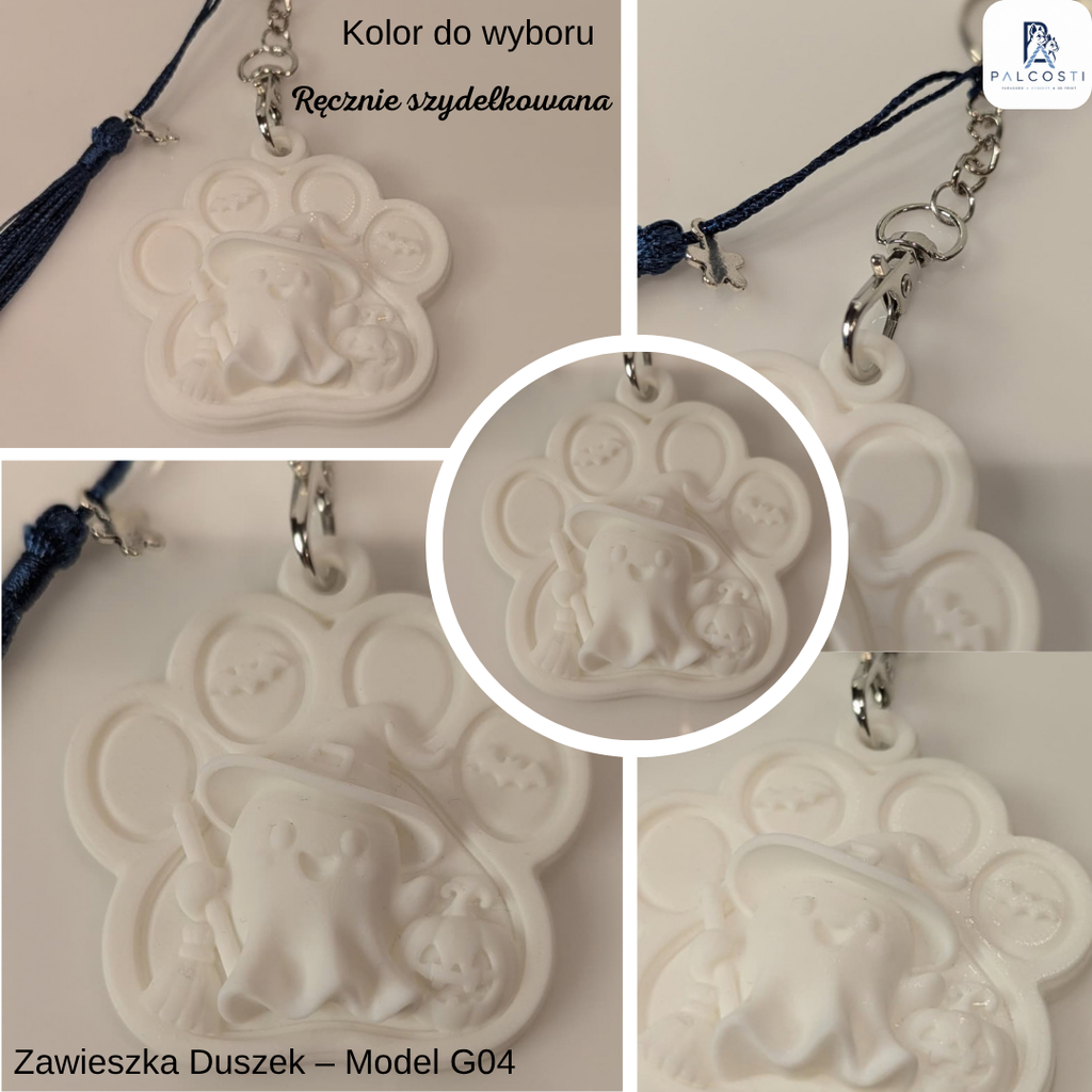 Breloczki 3D „Duszek” – Halloweenowe łapki