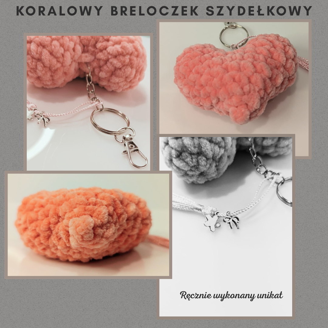 Breloczki serduszka na szydełku – Ręcznie wykonane unikaty