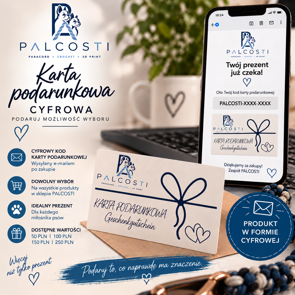 Karta podarunkowa PALCOSTI – Cyfrowa